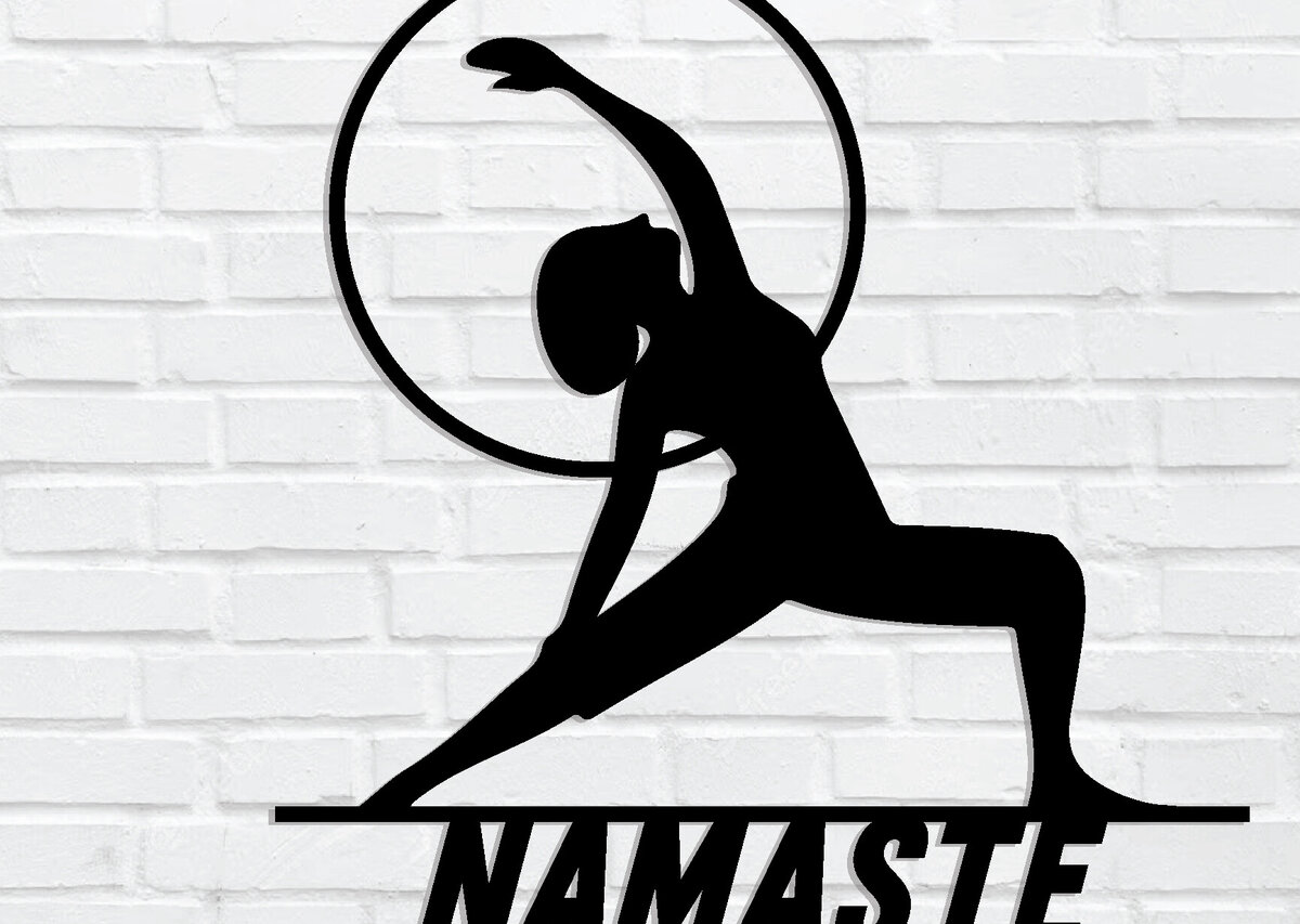 Intra απο ξύλο plywood 3mm-4mm πάχος – Γιόγκα Γυναικείο Σήμα Τέχνης τοίχου με λέιζερ Δίασταση  40x30 cm INTRAFABR-88137757