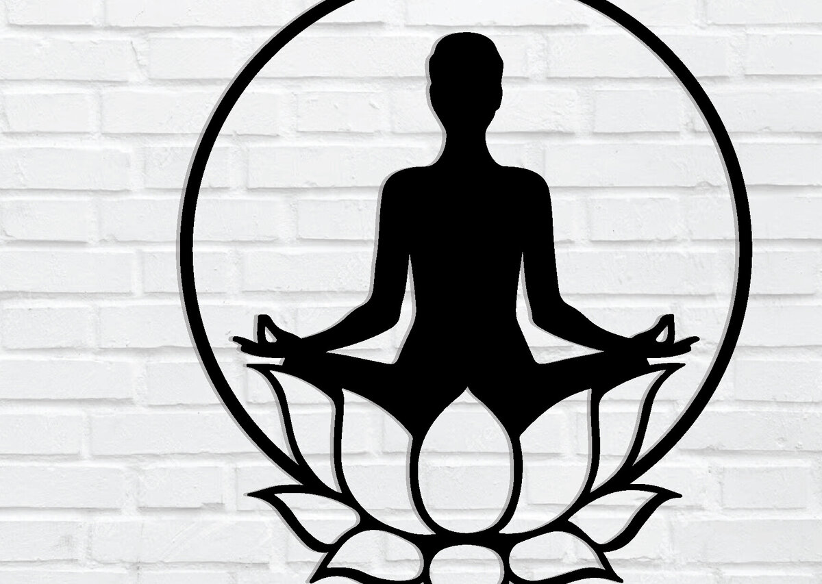 Intra απο ξύλο plywood 3mm-4mm πάχος – Γιόγκα Γυναικείο Σήμα Τέχνης τοίχου με λέιζερ Δίασταση  40x30 cm INTRAFABR-88137866