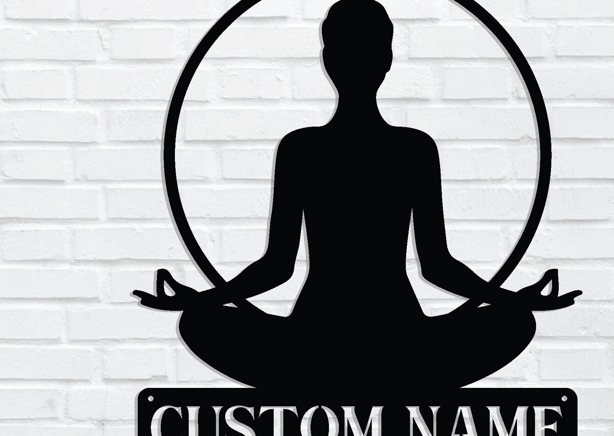 Intra απο ξύλο plywood 3mm-4mm πάχος – Γιόγκα Γυναικείο Σήμα Τέχνης τοίχου με λέιζερ Δίασταση  40x30 cm INTRAFABR-88137663