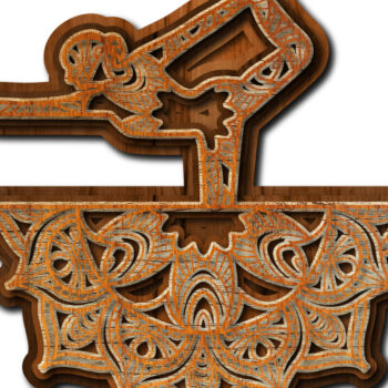 Intra απο ξύλο plywood 3mm-4mm πάχος – Yoga Mandala 3D Big Bundle Δίασταση  20x20 cm INTRAFABR-23135567 - Image 4