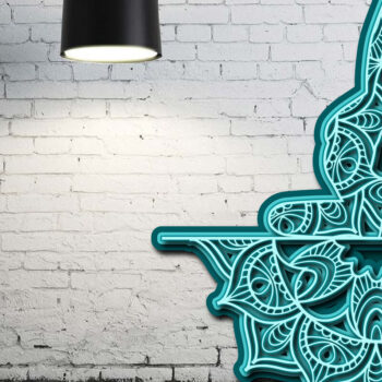 Intra απο ξύλο plywood 3mm-4mm πάχος – Yoga Mandala 3D Layer Cut Laser Δίασταση  20x20 cm INTRAFABR-23134173 - Image 3