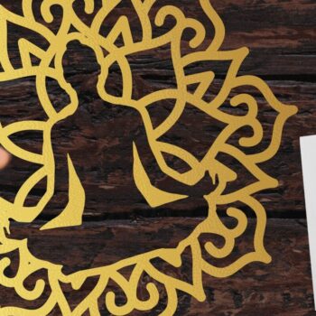 Intra απο ξύλο plywood 3mm-4mm πάχος – Yoga Mandala 3D Layered #1 Δίασταση  20x20 cm INTRAFABR-14670127 - Image 2