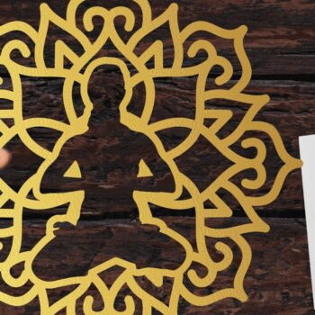 Intra απο ξύλο plywood 3mm-4mm πάχος – Yoga Mandala 3D Layered #2 Δίασταση  20x20 cm INTRAFABR-14685195 - Image 2