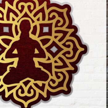 Intra απο ξύλο plywood 3mm-4mm πάχος – Yoga Mandala 3D Layered #2 Δίασταση  20x20 cm INTRAFABR-14685195 - Image 7