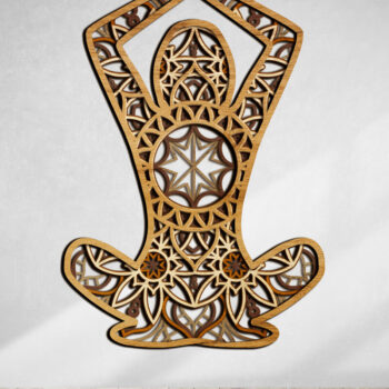 Intra απο ξύλο plywood 3mm-4mm πάχος – Yoga Multilayer Mandala Δίασταση  20x20 cm INTRAFABR-66400096 - Image 3