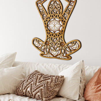 Intra απο ξύλο plywood 3mm-4mm πάχος – Yoga Multilayer Mandala Δίασταση  20x20 cm INTRAFABR-66400096 - Image 4