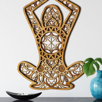 Intra απο ξύλο plywood 3mm-4mm πάχος – Yoga Multilayer Mandala Δίασταση  20x20 cm INTRAFABR-66400096 - Image 5