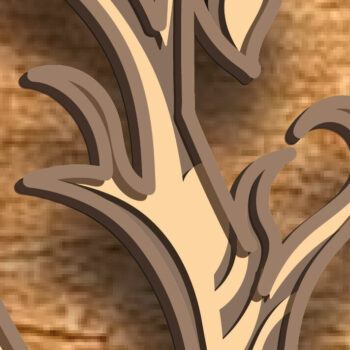 Intra απο ξύλο plywood 3mm-4mm πάχος – Yoga Multilayer/Papercut/Laser Cut Δίασταση  20x20 cm INTRAFABR-82662580 - Image 3