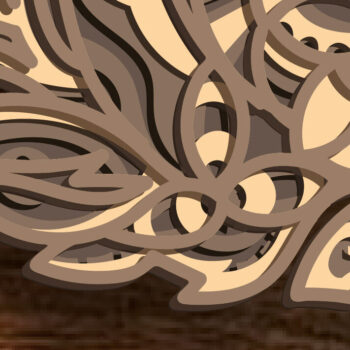 Intra απο ξύλο plywood 3mm-4mm πάχος – Yoga Multilayer/Papercut/Laser Cut Δίασταση  20x20 cm INTRAFABR-82662580 - Image 4