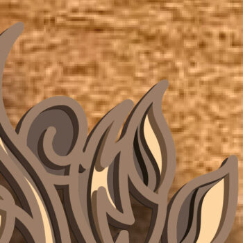 Intra απο ξύλο plywood 3mm-4mm πάχος – Yoga Multilayer/Papercut/Laser Cut Δίασταση  20x20 cm INTRAFABR-82662580 - Image 6