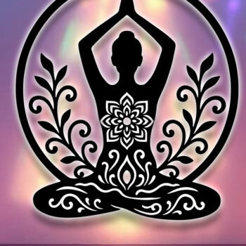 Intra απο ξύλο plywood 3mm-4mm πάχος – Πακέτο Art Wall Art Sign Sign Yoga Δίασταση  40x30 cm INTRAFABR-124957349 - Image 2