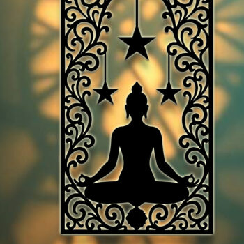 Intra απο ξύλο plywood 3mm-4mm πάχος – Πακέτο Art Wall Art Sign Sign Yoga Δίασταση  40x30 cm INTRAFABR-124957355 - Image 4
