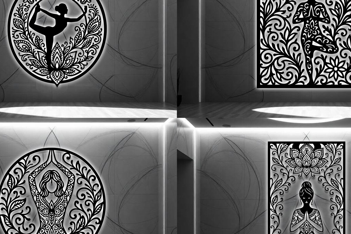 Intra απο ξύλο plywood 3mm-4mm πάχος – Πακέτο Art Wall Art Sign Sign Yoga Δίασταση  40x30 cm INTRAFABR-124957363