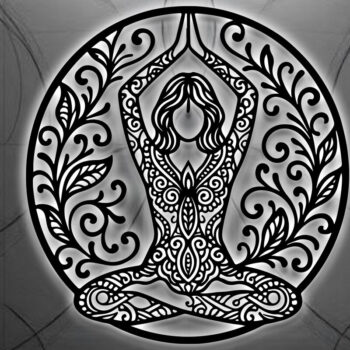 Intra απο ξύλο plywood 3mm-4mm πάχος – Πακέτο Art Wall Art Sign Sign Yoga Δίασταση  40x30 cm INTRAFABR-124957363 - Image 4
