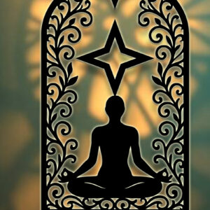 Intra απο ξύλο plywood 3mm-4mm πάχος – Yoga Sign Decor Wall Δίασταση  40x30 cm INTRAFABR-124748944