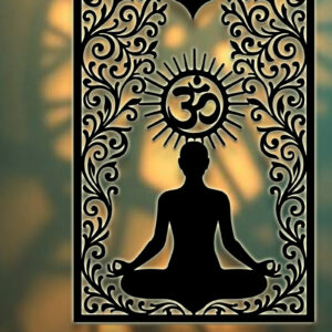 Intra απο ξύλο plywood 3mm-4mm πάχος – Yoga Sign Decor Wall Δίασταση  40x30 cm INTRAFABR-124748953