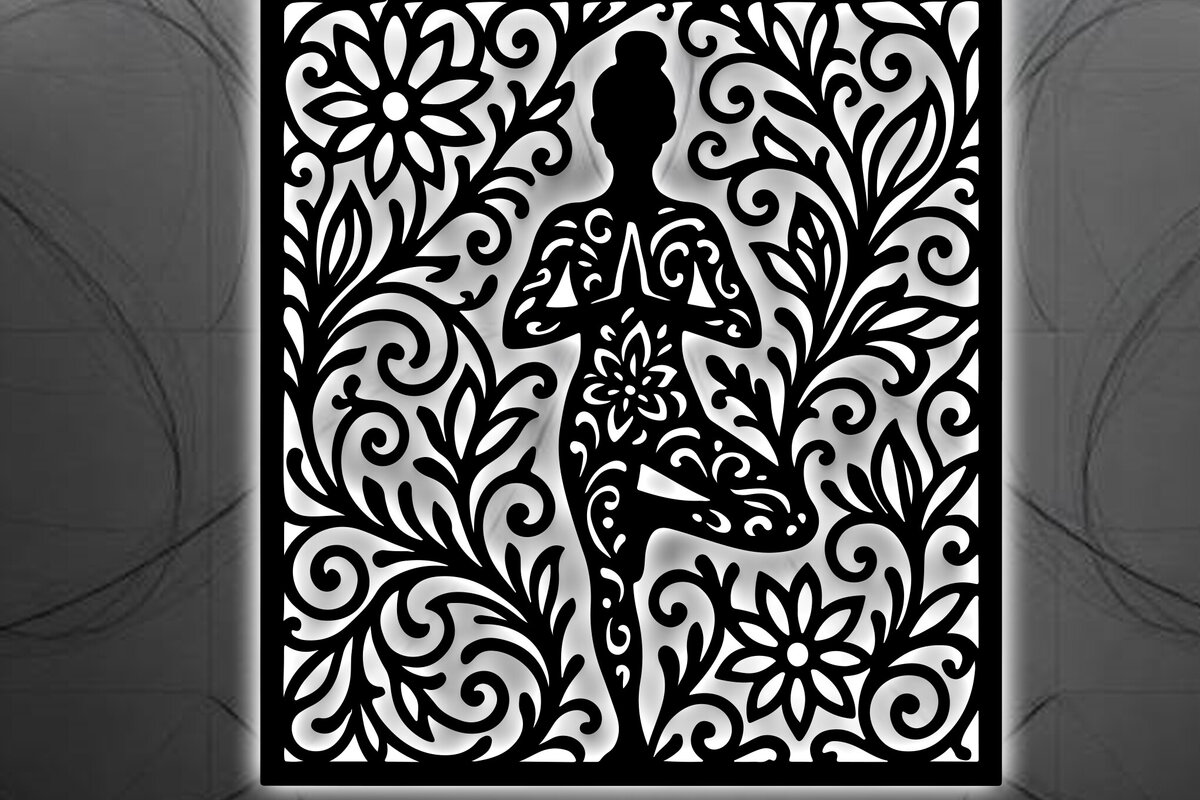 Intra απο ξύλο plywood 3mm-4mm πάχος – Yoga Sign Decor Wall Δίασταση  40x30 cm INTRAFABR-124748963