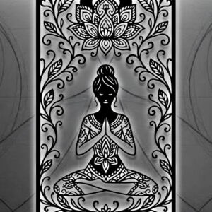 Intra απο ξύλο plywood 3mm-4mm πάχος – Yoga Sign Decor Wall Δίασταση  40x30 cm INTRAFABR-124748978