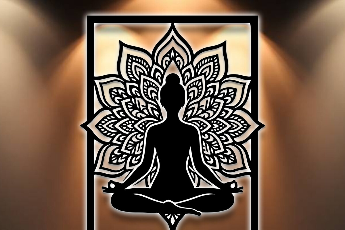 Intra απο ξύλο plywood 3mm-4mm πάχος – Yoga Sign Decor Wall Δίασταση  40x30 cm INTRAFABR-124624722