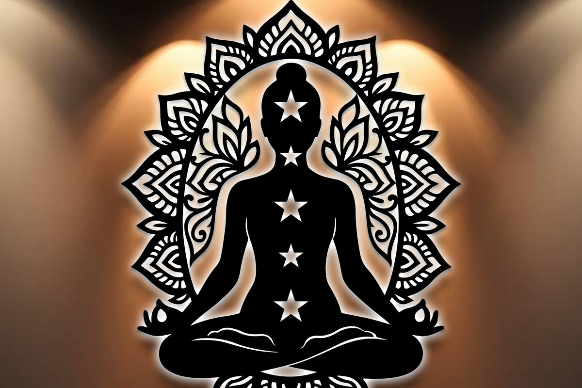 Intra απο ξύλο plywood 3mm-4mm πάχος – Yoga Sign Decor Wall Δίασταση  40x30 cm INTRAFABR-124624727