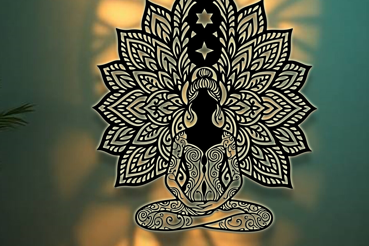 Intra απο ξύλο plywood 3mm-4mm πάχος – Yoga Sign Decor Wall Δίασταση  40x30 cm INTRAFABR-124748939