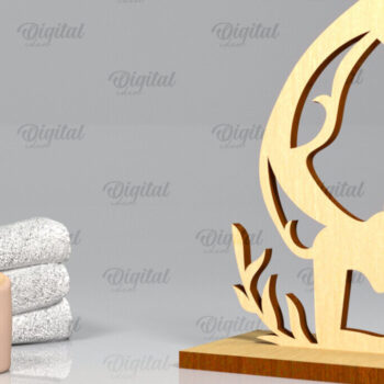 Intra απο ξύλο plywood 3mm-4mm πάχος – Yoga Stand Decor Yoga Pose Δίασταση  20x20 cm INTRAFABR-97173995 - Image 1