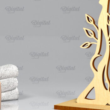 Intra απο ξύλο plywood 3mm-4mm πάχος – Yoga Stand Decor Yoga Pose Δίασταση  20x20 cm INTRAFABR-97300469 - Image 1