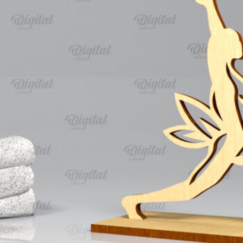 Intra απο ξύλο plywood 3mm-4mm πάχος – Yoga Stand Decor Yoga Pose Δίασταση  20x20 cm INTRAFABR-97300477 - Image 1