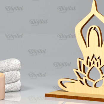 Intra απο ξύλο plywood 3mm-4mm πάχος – Yoga Stand Decor Yoga Pose Δίασταση  20x20 cm INTRAFABR-97300657 - Image 3