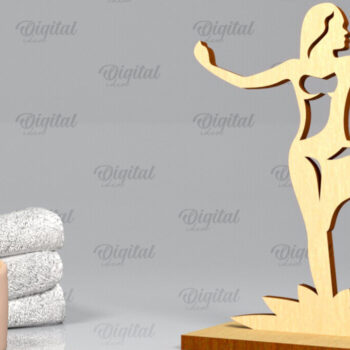 Intra απο ξύλο plywood 3mm-4mm πάχος – Yoga Stand Decor Yoga Pose Δίασταση  20x20 cm INTRAFABR-97173565 - Image 1