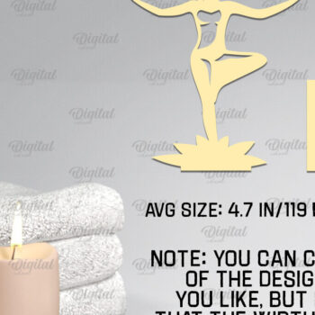 Intra απο ξύλο plywood 3mm-4mm πάχος – Yoga Stand Decor Yoga Pose Δίασταση  20x20 cm INTRAFABR-97173565 - Image 2