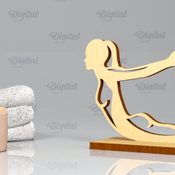 Intra απο ξύλο plywood 3mm-4mm πάχος – Yoga Stand Decor Yoga Pose Δίασταση  20x20 cm INTRAFABR-97173762 - Image 1