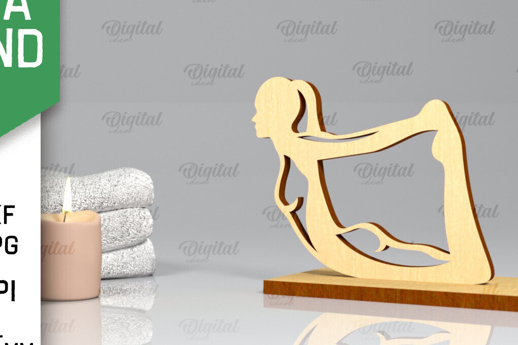 Intra απο ξύλο plywood 3mm-4mm πάχος – Yoga Stand Decor Yoga Pose Δίασταση  20x20 cm INTRAFABR-97173762