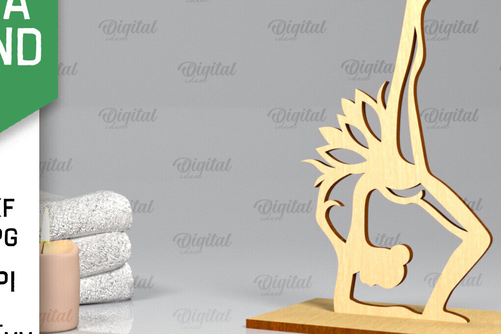 Intra απο ξύλο plywood 3mm-4mm πάχος – Yoga Stand Decor Yoga Pose Δίασταση  20x20 cm INTRAFABR-97173921