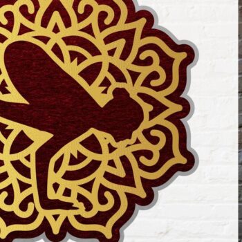 Intra απο ξύλο plywood 3mm-4mm πάχος – Γιόγκα διάνυσμα Mandala 3D Layered Δίασταση  20x20 cm INTRAFABR-15086186 - Image 1