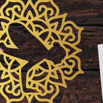 Intra απο ξύλο plywood 3mm-4mm πάχος – Γιόγκα διάνυσμα Mandala 3D Layered Δίασταση  20x20 cm INTRAFABR-15086186 - Image 3