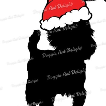 Intra απο ξύλο plywood 3mm-4mm πάχος – Yorkie Christmas Christmas Δίασταση  20x20 cm INTRAFABR-83145624 - Image 2
