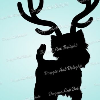 Intra απο ξύλο plywood 3mm-4mm πάχος – Yorkie Christmas Dog Reindeer Png Δίασταση  20x20 cm INTRAFABR-82919272 - Image 1