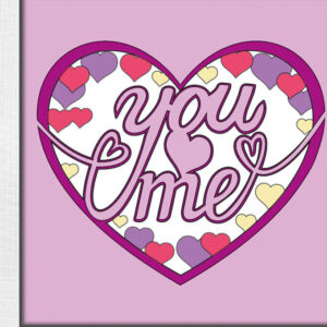 Intra απο ξύλο plywood 3mm-4mm πάχος – Εσύ κι εγώ αγαπάμε τη ρομαντική ημέρα του Αγίου Βαλεντίνου Δίασταση  20x20 cm INTRAFABR-103587370