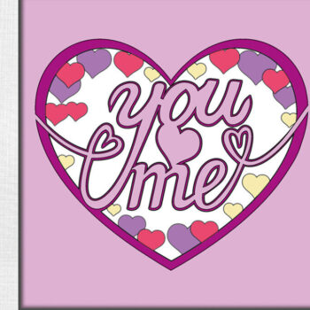 Intra απο ξύλο plywood 3mm-4mm πάχος – Εσύ κι εγώ αγαπάμε τη ρομαντική ημέρα του Αγίου Βαλεντίνου Δίασταση  20x20 cm INTRAFABR-103587370 - Image 1