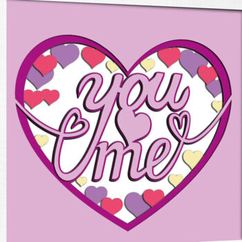 Intra απο ξύλο plywood 3mm-4mm πάχος – Εσύ κι εγώ αγαπάμε τη ρομαντική ημέρα του Αγίου Βαλεντίνου Δίασταση  20x20 cm INTRAFABR-103587370 - Image 2