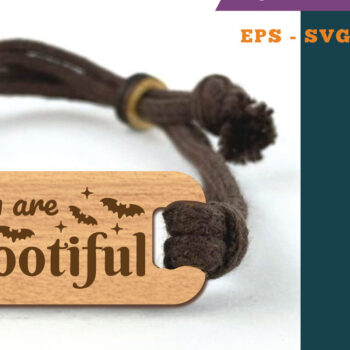 Intra απο ξύλο plywood 3mm-4mm πάχος – You Are Bootiful Bracelet Δίασταση  20x20 cm INTRAFABR-111384965 - Image 1