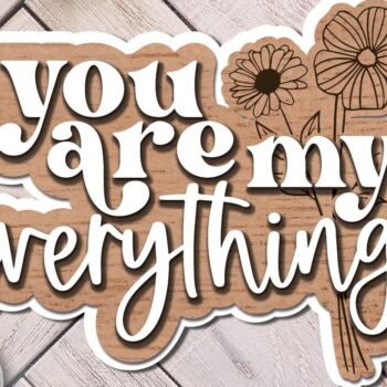 Intra απο ξύλο plywood 3mm-4mm πάχος – You Are My Everything Δίασταση  20x20 cm INTRAFABR-71541106 - Image 1