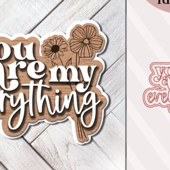 Intra απο ξύλο plywood 3mm-4mm πάχος – You Are My Everything Δίασταση  20x20 cm INTRAFABR-71541106 - Image 3