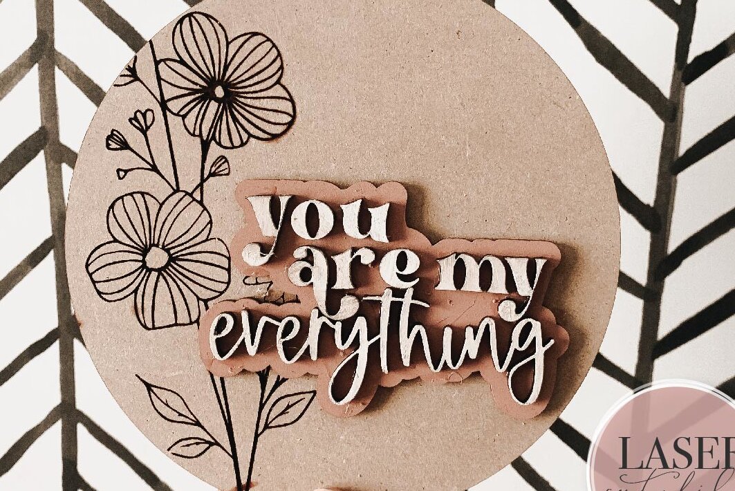 Intra απο ξύλο plywood 3mm-4mm πάχος – You Are My Everything Δίασταση  20x20 cm INTRAFABR-75321119