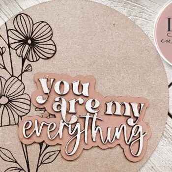 Intra απο ξύλο plywood 3mm-4mm πάχος – You Are My Everything Δίασταση  20x20 cm INTRAFABR-75321119 - Image 3