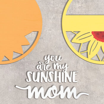 Intra απο ξύλο plywood 3mm-4mm πάχος – You Are My Sunflower Mom - Break Jhon Δίασταση  20x20 cm INTRAFABR-93162195 - Image 3