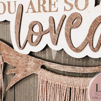 Intra απο ξύλο plywood 3mm-4mm πάχος – Είστε τόσο αγαπημένοι Macrame Laser Δίασταση  20x20 cm INTRAFABR-74860371 - Image 2