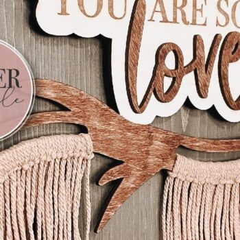 Intra απο ξύλο plywood 3mm-4mm πάχος – Είστε τόσο αγαπημένοι Macrame Laser Δίασταση  20x20 cm INTRAFABR-74860371 - Image 4