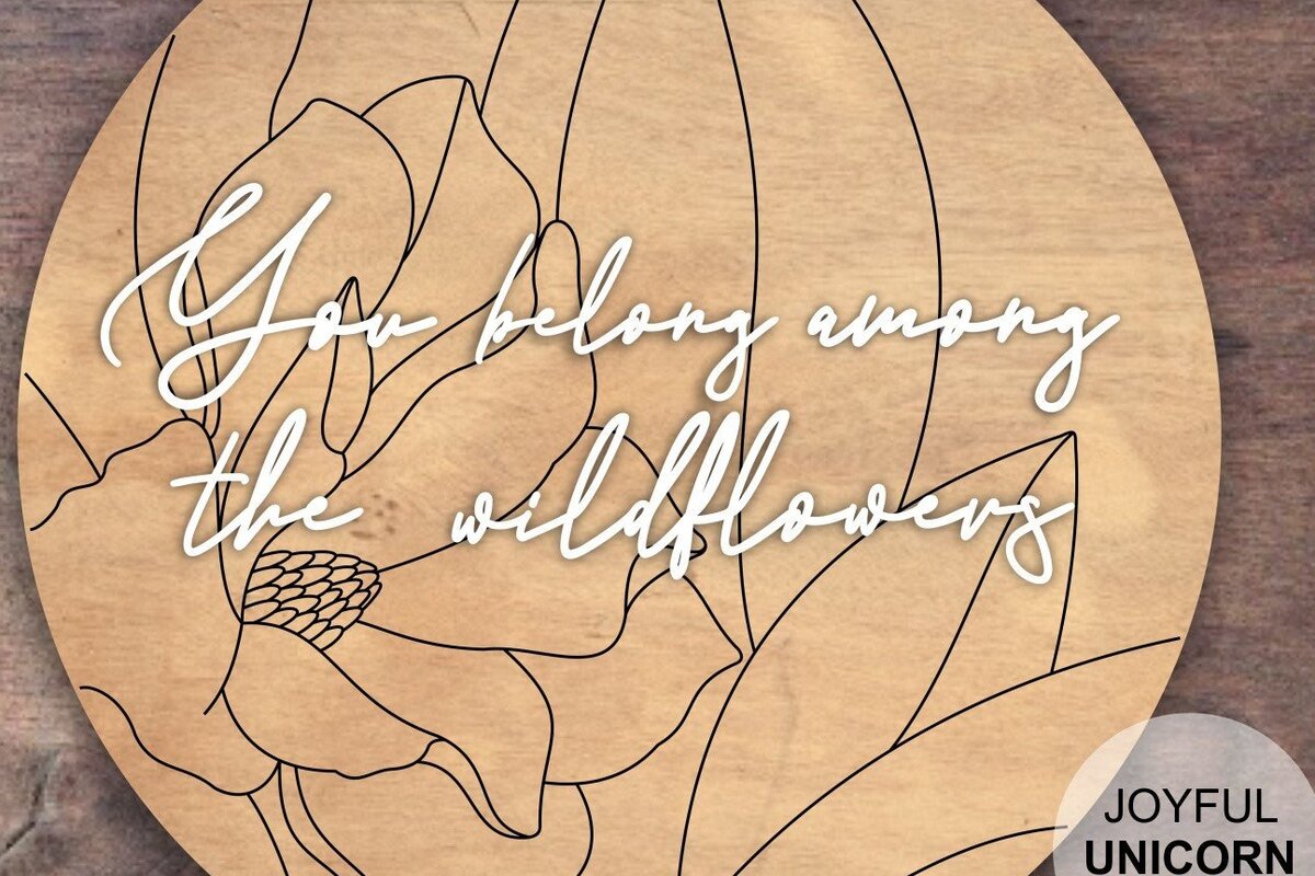 Intra απο ξύλο plywood 3mm-4mm πάχος – Ανήκεις ανάμεσα στα αγριολούλουδα Δίασταση  20x20 cm INTRAFABR-38232818